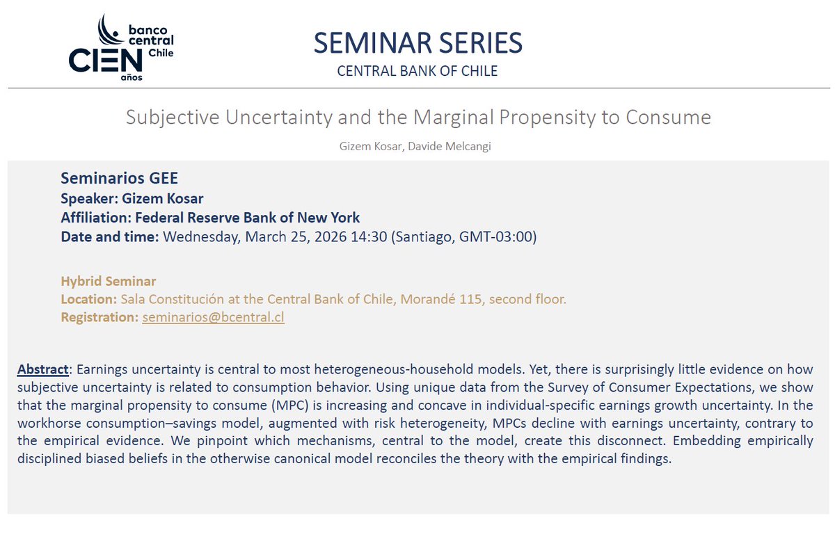 Central Bank of Chile Research tweet media