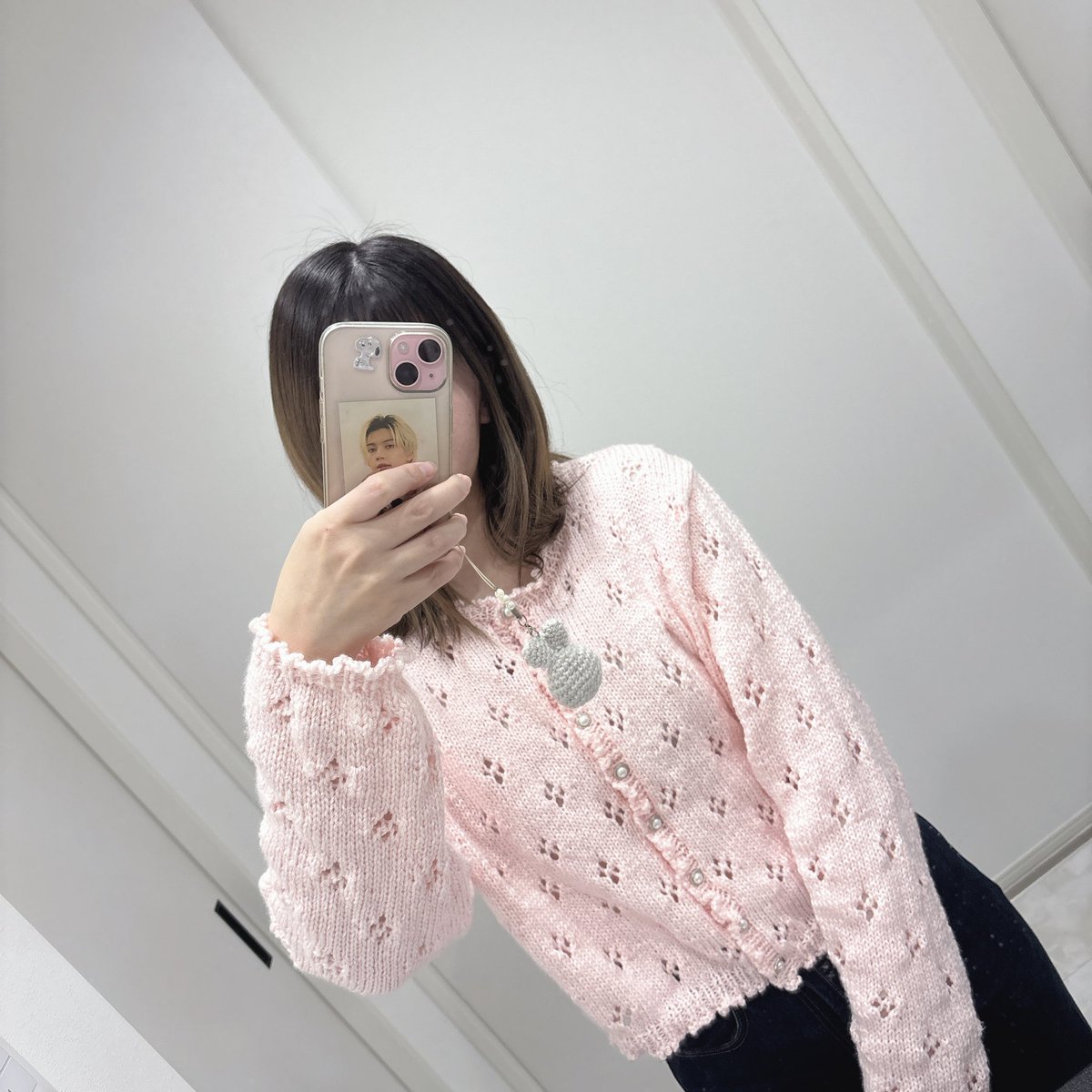 Ruri02411's tweet photo. Perle完成🦢🫧

春を意識してピンクで🌸
めちゃくちゃかわいくてまたお気に入りが
増えた🎶

👖にも👗にも合う！！

@Clairenm_ 様素敵な編み図
ありがとうございました☺️🩷

#編み物 https://t.co/7tGYiufD9T
