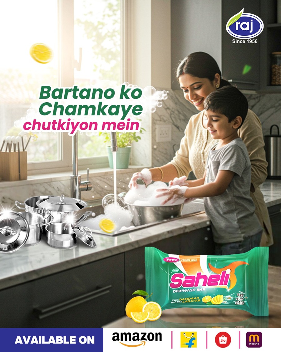 RajSuperWhite's tweet image. Kyunki dher saare bartan dhoona punishment nahi honi chahiye! Saheli Dishwash Bar brings the spark back to your kitchen—bas ek swipe, aur kaam finish. Hard on grease, easy on you. 🍋💛

#SaheliDishwash #SparklingBartans #KitchenCleaning #ChutkiyonMeinSafai #LemonPower