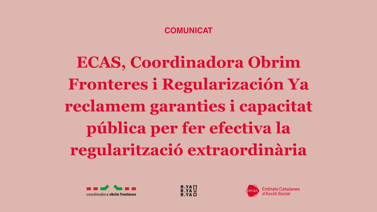 ECAS - Entitats Catalanes d'Acció Social tweet media