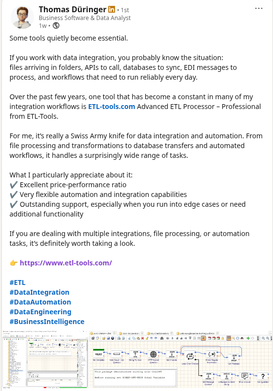 etl_tools's tweet photo. Feedback from the customer https://t.co/pgpmZIMDy6