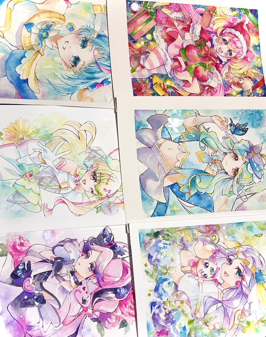 【ご連絡】
明日24日の21時頃から、
水彩原画をBOOTHで頒布予定です🙇‍♀️ 
