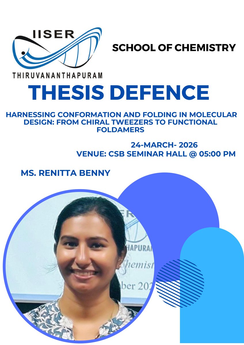 School of Chemistry IISER TVM tweet media