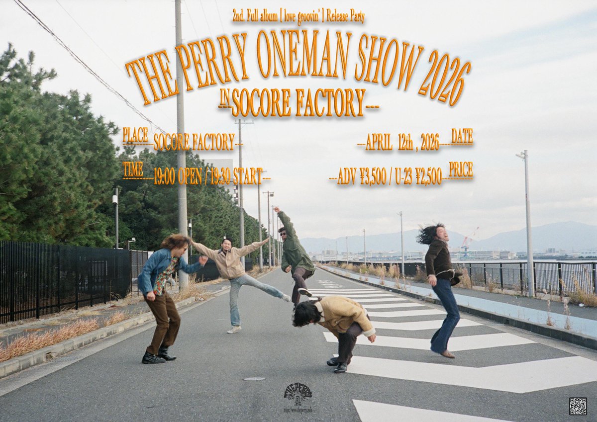 _THEPERRY_'s tweet photo. 🛵 #ペリーワンマン 💨

🗓️4/12
🏩南堀江SOCORE FACTORY
⏰19:00/19:30
🎯THE PERRY ワンマン❗️
🎫https://t.co/8Arpx446ck

これさえ聴けばワンマンが楽しめる！
https://t.co/a72tmu7thY

⚠️チケット〆切は4/10迄です⚠️ https://t.co/1I3mcJxnGC