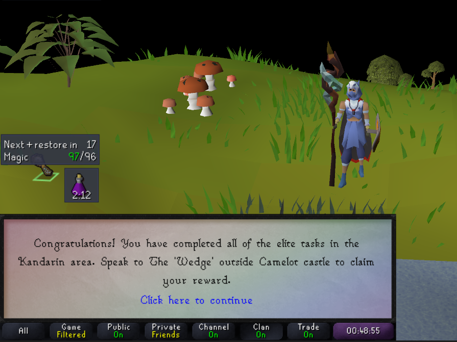 And the b2b! Kandarin elites done