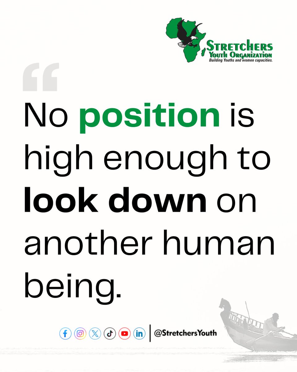 StretchersYouth's tweet photo. #MondayVibes

Titles may define roles, but they should never define how we value people. 

Remember, power doesn’t give you the right to diminish others. It gives you the responsibility to uplift them.

#MondayMotivation #NewWeekNewGoals #YOWO #14YearsOfImpact https://t.co/3vERKlMgjN