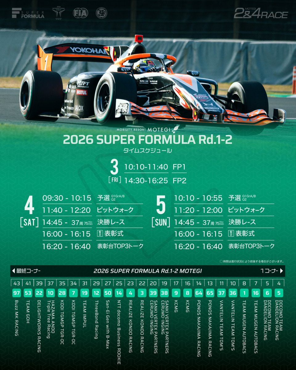 スーパーフォーミュラ公式 tweet media