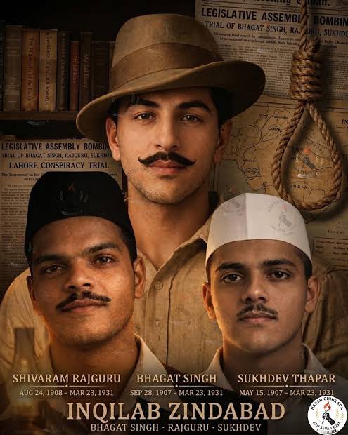 VoicesOfTruth_'s tweet photo. Saluting the immortal martyrs of Mother India.

#rajguru
#bhagatsingh
#sukhdev 
#ShaheedDiwas https://t.co/DV4DTTf1et