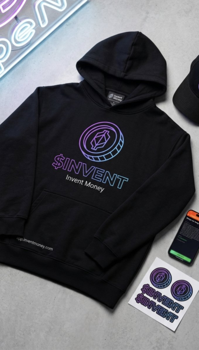 maszidul1129's tweet image. "Here is my entry for the @inventmoneyapp swag design! I've envisioned a sleek, cyberpunk-inspired hoodie that reflects the future of digital earning. Something bold that users would be proud to wear in public. 🚀🔥 #InventMoney #SwagDesign #Web3"