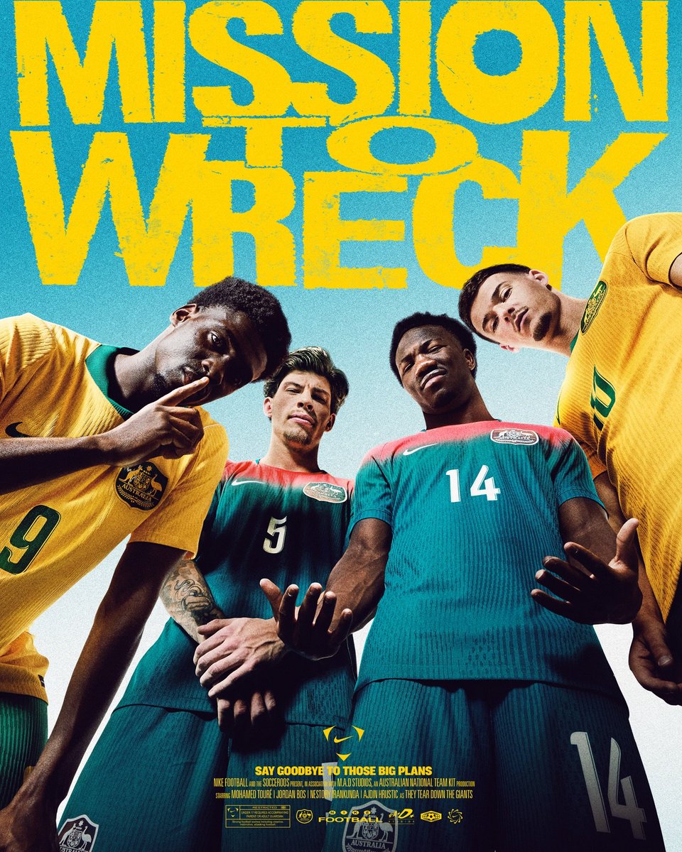 Le thème de la campagne de Nike pour les nouveaux maillots en mode affiche de cinéma c’est juste exceptionnel !