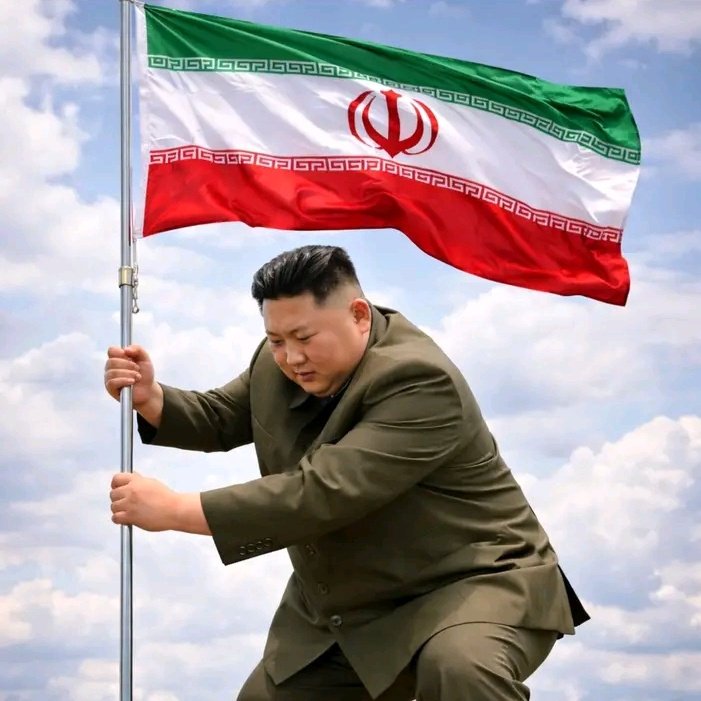 realnicolas_m's tweet photo. @IraninSA Kim Jung ung planting north Korea flag in south Africa after seeing these comments trapping trump https://t.co/ob9hqyHueR
