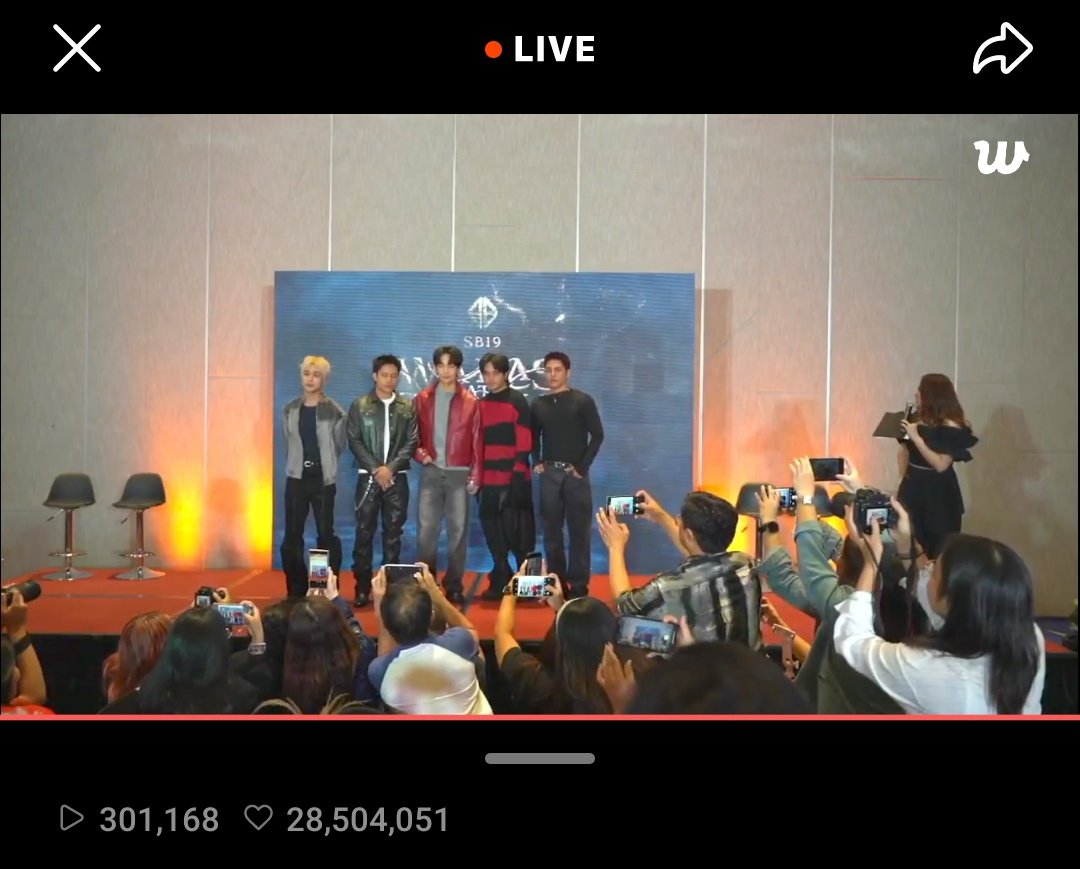 LOOK: SB19 is now LIVE on Weverse with 300K+ views and more than 28M hearts on their first ever official livestream!