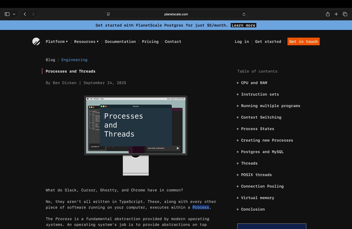 sattyyouneed's tweet photo. Amazing engineering reads by @BenjDicken

> Processes and Threads
> B-trees and database indexes
> Caching 
> Database Sharding https://t.co/RNagssQOMc