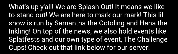 Splash Out Splatcast tweet media