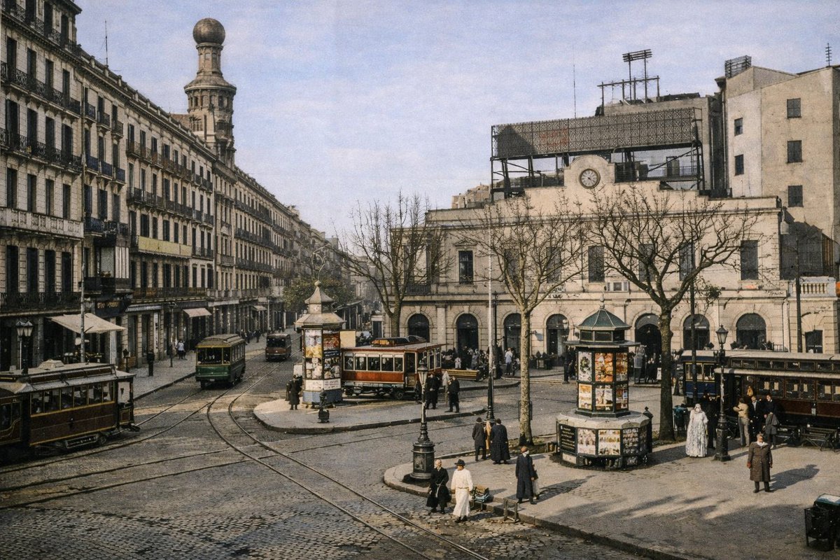 La plaça Catalunya c. 1920