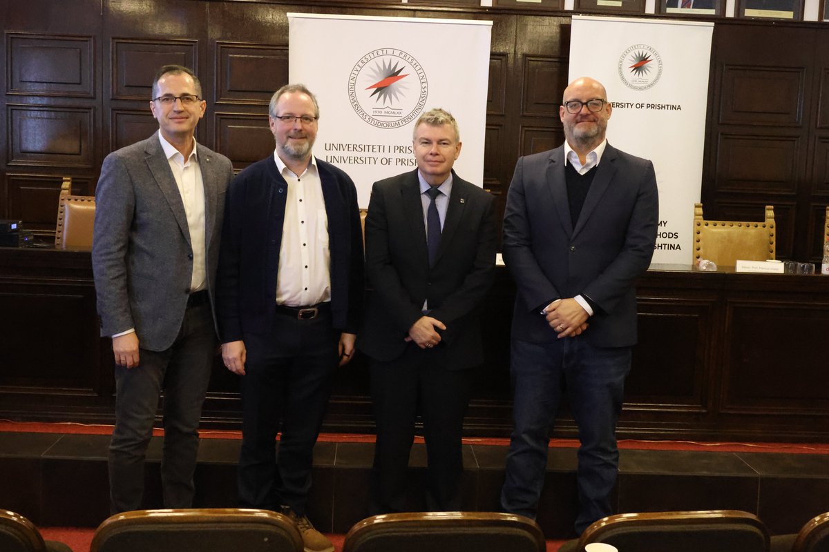 LUinPristina's tweet photo. Strengthening ties through knowledge and innovation 🇱🇺🤝🇽🇰
The University of Luxembourg and the University of Prishtina are advancing cooperation in research, education, and digital skills, investing in the next generation of talent.
Read more: https://t.co/ul2Fv24mji https://t.co/AKnWgdun8K