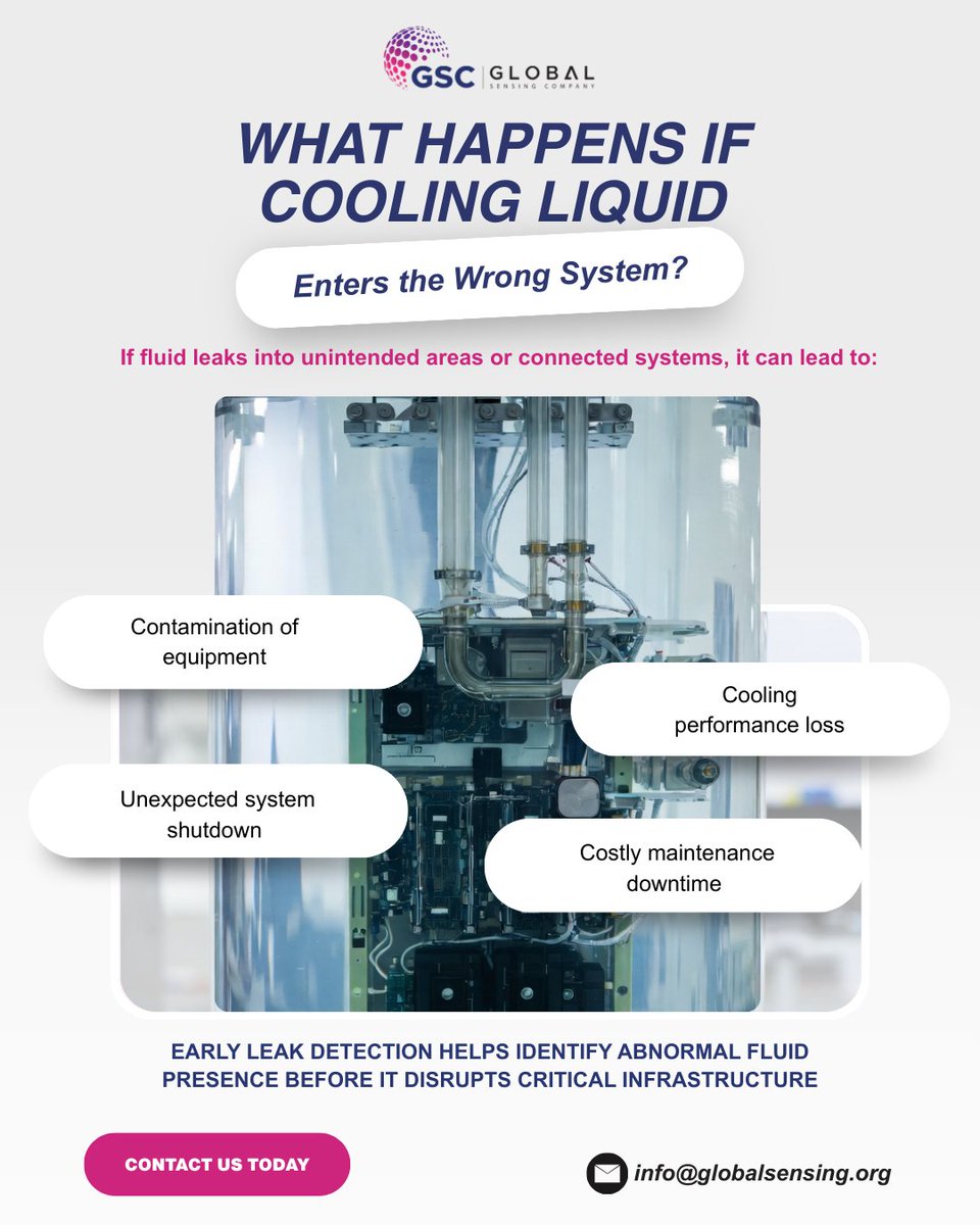 global_sensing's tweet photo. In immersion cooling environments, fluids are no longer just part of the system, they are the system.
#ImmersionCooling #AIDatacenters #LeakDetection #InfrastructureSafety #DataCenterReliability #PreventiveMonitoring #CriticalInfrastructure #EngineeringAwareness #Hyperscale https://t.co/PdeMmkBzrt