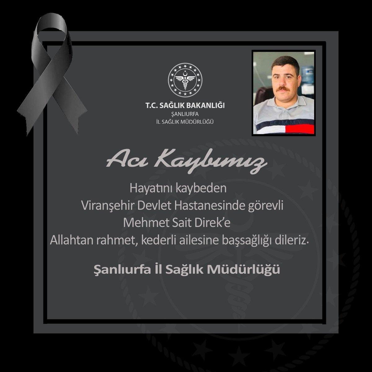 Şanlıurfa İl Sağlık Müdürlüğü tweet media