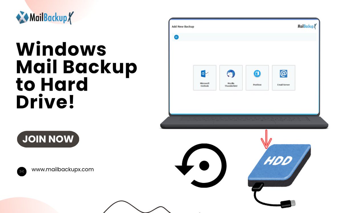 mailbackupxtool's tweet photo. Creating a Windows Mail backup to hard drive X is done through the New Backup wizard in the dashboard. The steps follow the same flow that appears in the interface. Read More :- https://t.co/Lecqygb2iF https://t.co/jblEtqBggV