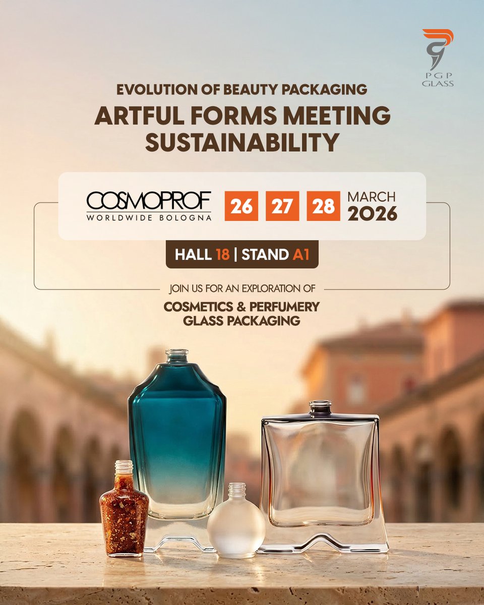PGPGlass's tweet photo. Step into elegance at Cosmoprof Bologna, 26–28 March. Discover innovative cosmetics and perfumery glass packaging where design meets sustainability.
#PGPGlass #Cosmoprof #CosmoprofBologna https://t.co/sPRMGW2fAg