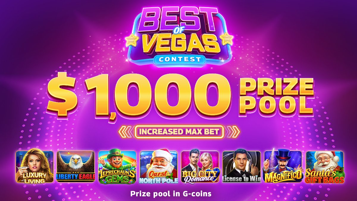 Viva Las Vegas is BACK! The resort of riches is now open for big Contest wins with X2 Chips 🌟
Website: laco.gambinoslot.com/TMDZiM2UzNTV/ 
Other Apps: slr.gambinoslot.com/GCACDCDAlNjBmM…