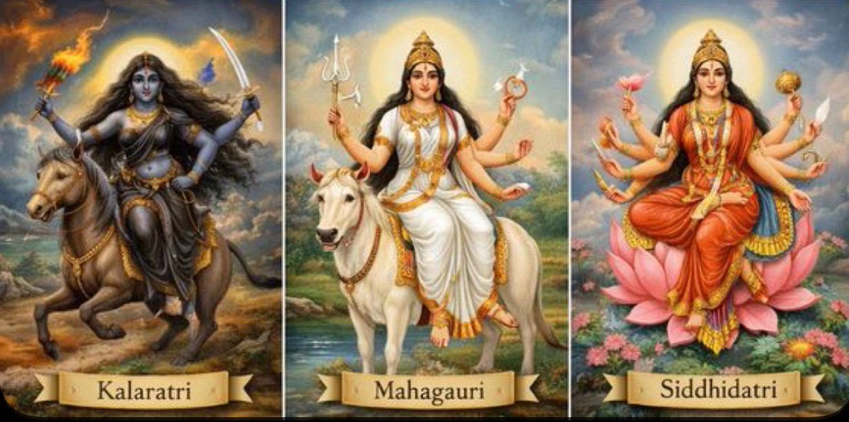 The last three days of Navaratri are the most intense. 
True spirituality is very intense, it is very fierce, it consumes everything and makes all itself. Devi Kaalratri, Maha Gauri, and Siddhidatri are the pinnacle of self-offering. Ma Kaalratri looks so different from Maha