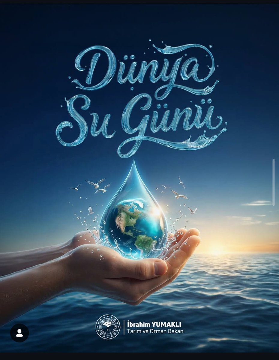 22 Mart Dünya Su Günü kutlu olsun. 💧
Her damlanın değerini bilelim ve suyumuzu tasarrufla koruyalım.
<a href="/izmirtarim/">İzmir İl Tarım ve Orman Müdürlüğü</a> <a href="/KahramanAKDGN53/">Kahraman AKDOĞAN</a> <a href="/ozgurbagarkasi/">özgür bağarkası</a>