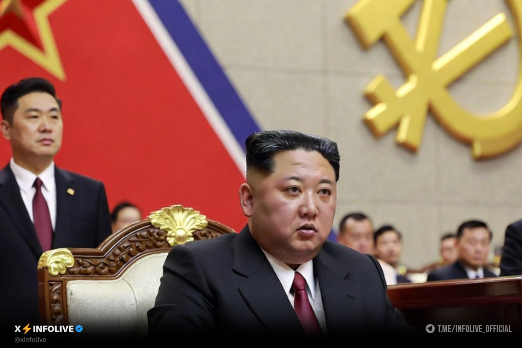 xinfolive's tweet image. [#Coree/#RPDC]
⚡️🇰🇵 Kim Jong Un a été réélu en tant que président des affaires d'État, de la République populaire démocratique de Corée, a annoncé l'agence de presse KCNA.

Cette formalité renforce le contrôle absolu de Kim Jong Un sur l'État, le parti et l'armée. Le régime a