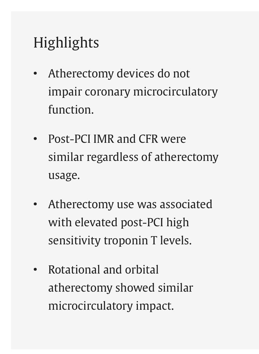 monaltiren's tweet photo. #CoronaryPhysiology
#Atherectomy
#Microcirculation
A T H E R E C T O M Y :
• impact on post-PCI MICROCIRCULATORY indices
• contribution to MYOCARDIAL INJURY
👇
https://t.co/RbdgM0ZIjI
👋
Satoshi Nakawatase
Osamu Iida
@CRMjournal https://t.co/1mC8uyQArH