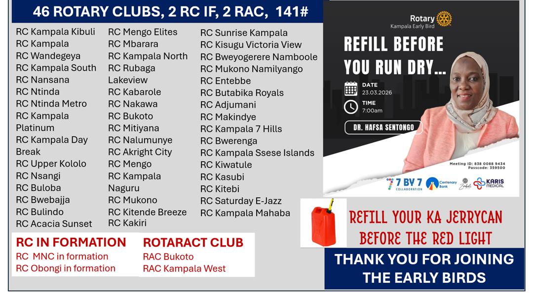 Rotary Club of Kampala Early Bird tweet media
