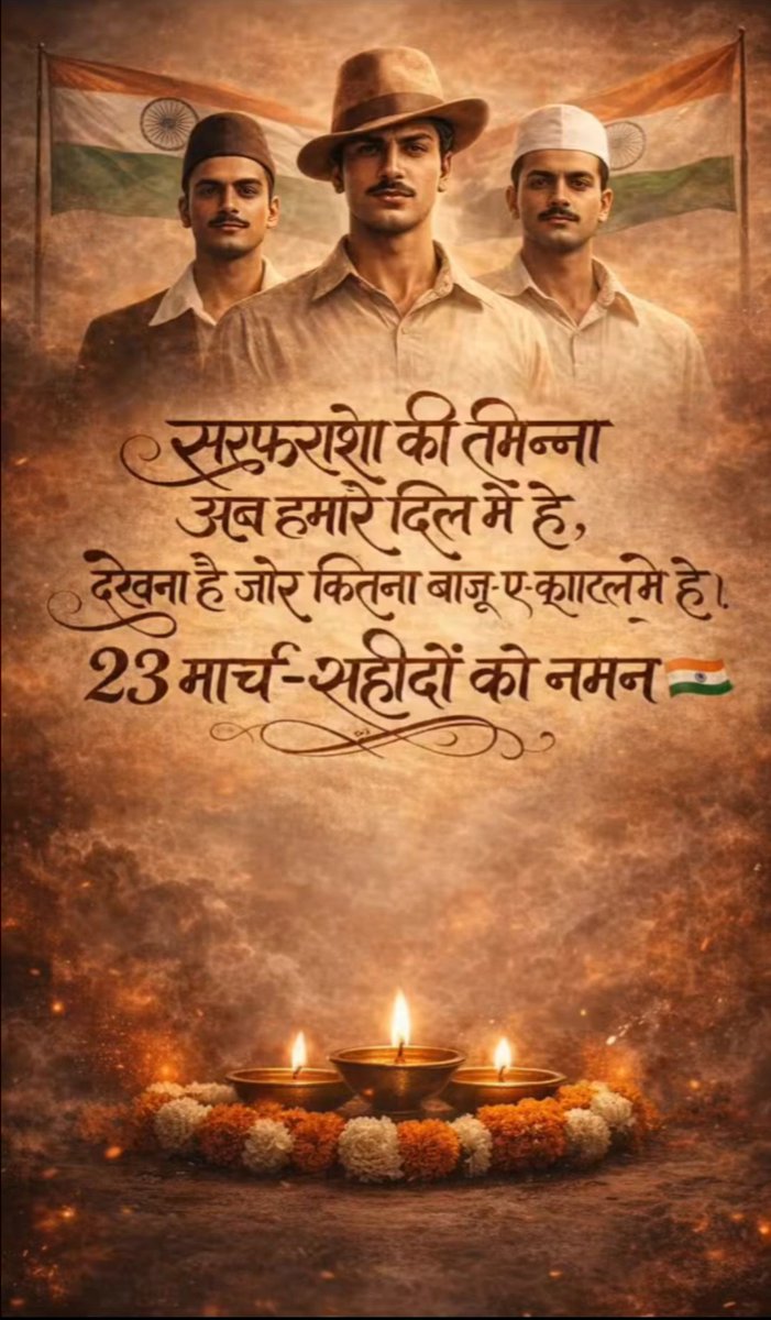 kunwarviraj1's tweet photo. भारत माँ के वीर सपूत भगत सिंह जी, सुखदेव जी और राजगुरु जी के शहीद दिवस पर उन्हें शत-शत नमन।

इंकलाब जिंदाबाद।।

#ShaheedDiwas 
#Bhagatsingh #Rajguru https://t.co/eHq1YvMUoK