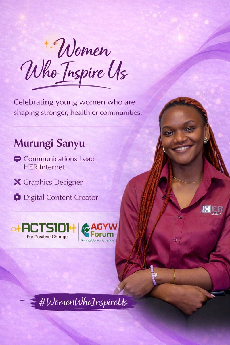HerInternet's tweet photo. Congratulations to our Communications Lead, @MurungiSanyu, on being recognized by @Acts101U

Your work continues to challenge harm and shape meaningful conversations on digital rights and safety, especially for all young womxn. 

We’re proud to be part of this journey

#EndTFGBV https://t.co/4fJjFatagC