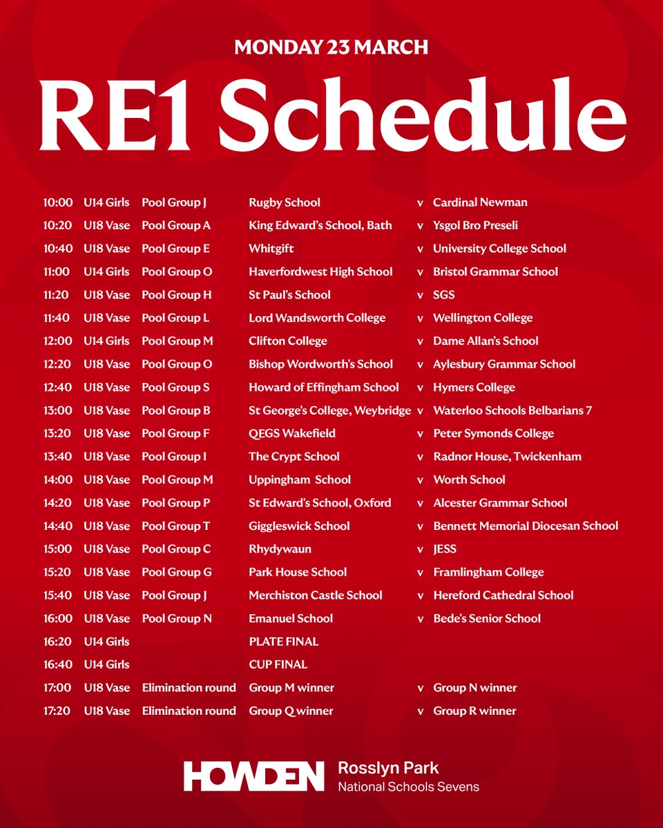 Howden Rosslyn Park National Schools Sevens tweet media