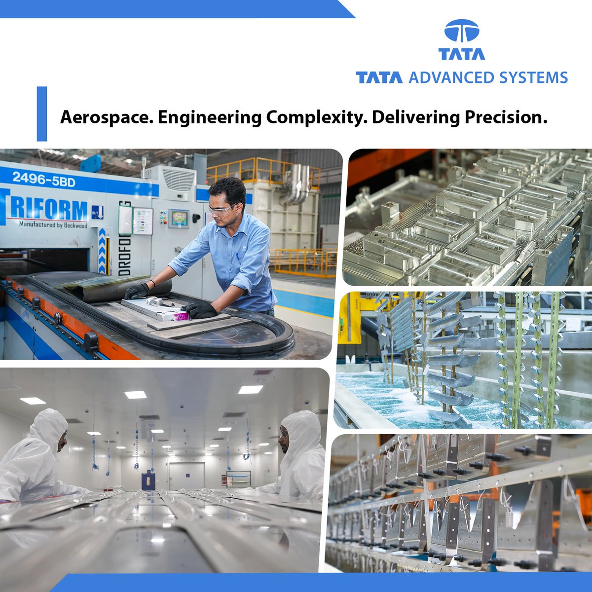 tataadvanced's tweet image. #DidYouKnow: From design to delivery, Tata Advanced Systems’ Hyderabad facility produces some of the most complex metallics aerostructure components—enabled by advanced technologies and digital manufacturing.

#TataAdvancedSystems#Aerostructures #AdvancedManufacturing #Aerospace