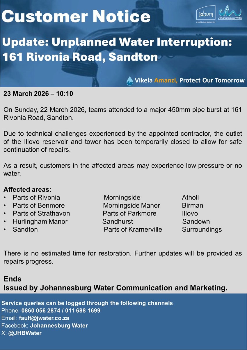 Johannesburg Water tweet media