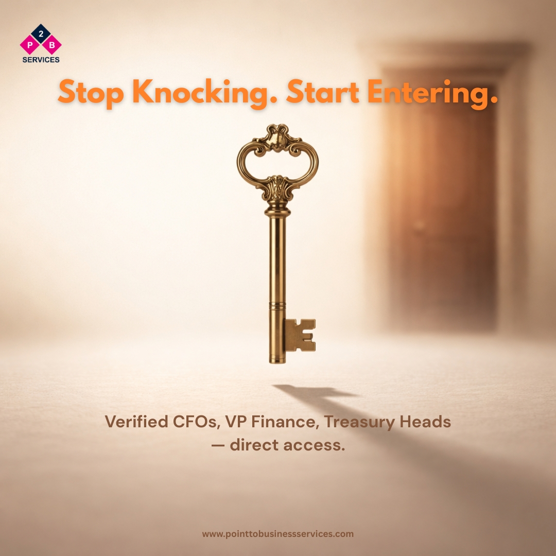 FinTech vendors:
Verified CFOs, VP Finance, Treasury Heads Segmented by industry and size Filtered by tech stack Multi-channel ready

Own your pipeline
pointtobusinessservices.com

#FinTech #B2BLeads
