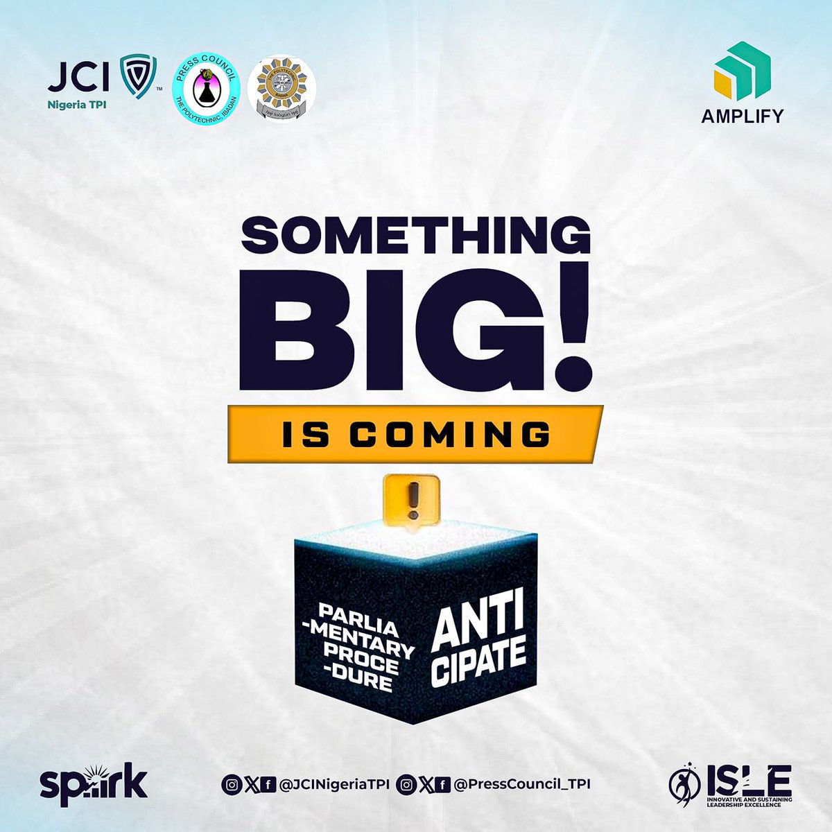 ANTICIPATE! 🔥
Something powerful is on the horizon
Get ready to learn, grow, and lead at a higher level with our upcoming Parliamentary Procedure Training. Master the art of confident speaking, structured meetings, and impactful decision making
Stay locked in don't miss it ✨