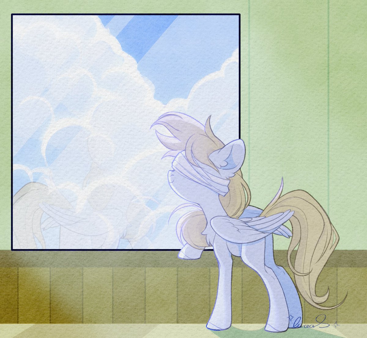 Meteor_S_Celes's tweet photo. bird with a broken wing
#mlpart #mlpfim #mylittlepony #fanart #pone #derpyhooves #backgroundpony https://t.co/Gs2Gf80UR4