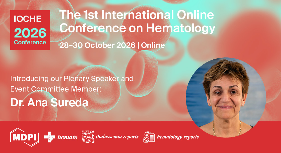 Hemato_MDPI's tweet photo. We’re excited to announce Anna Sureda as a plenary speaker and Scientific Committee member at IOCHE 2026 🎉

We’re honored to have her helping shape the scientific program of IOCHE 2026.

📣 Registration and abstract submission are now open
💸 Free of charge https://t.co/MhN4DAlFsy