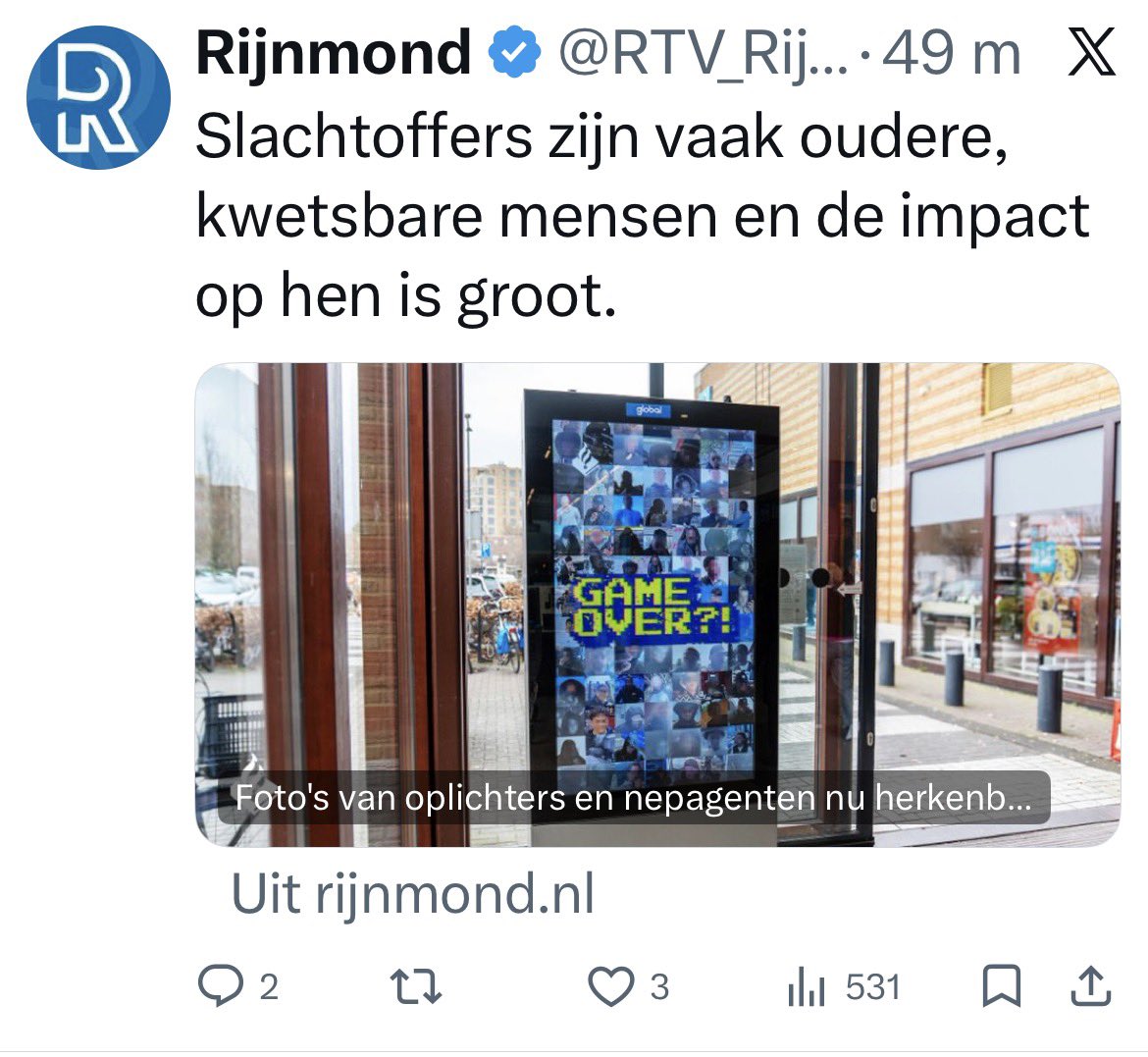 MiepieB's tweet image. Je kunt kiezen om kwetsbare ouderen te beschermen of je kunt oplichterstuig beschermen. #gameover