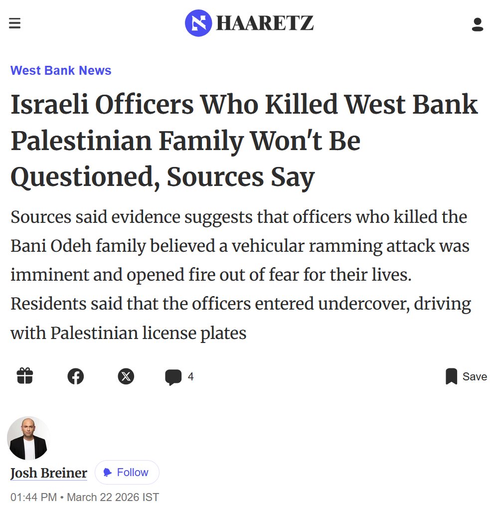 sharifbibi's tweet photo. Nothing surprising, killing a family and walking away with it! https://t.co/gUo6NLv3tz