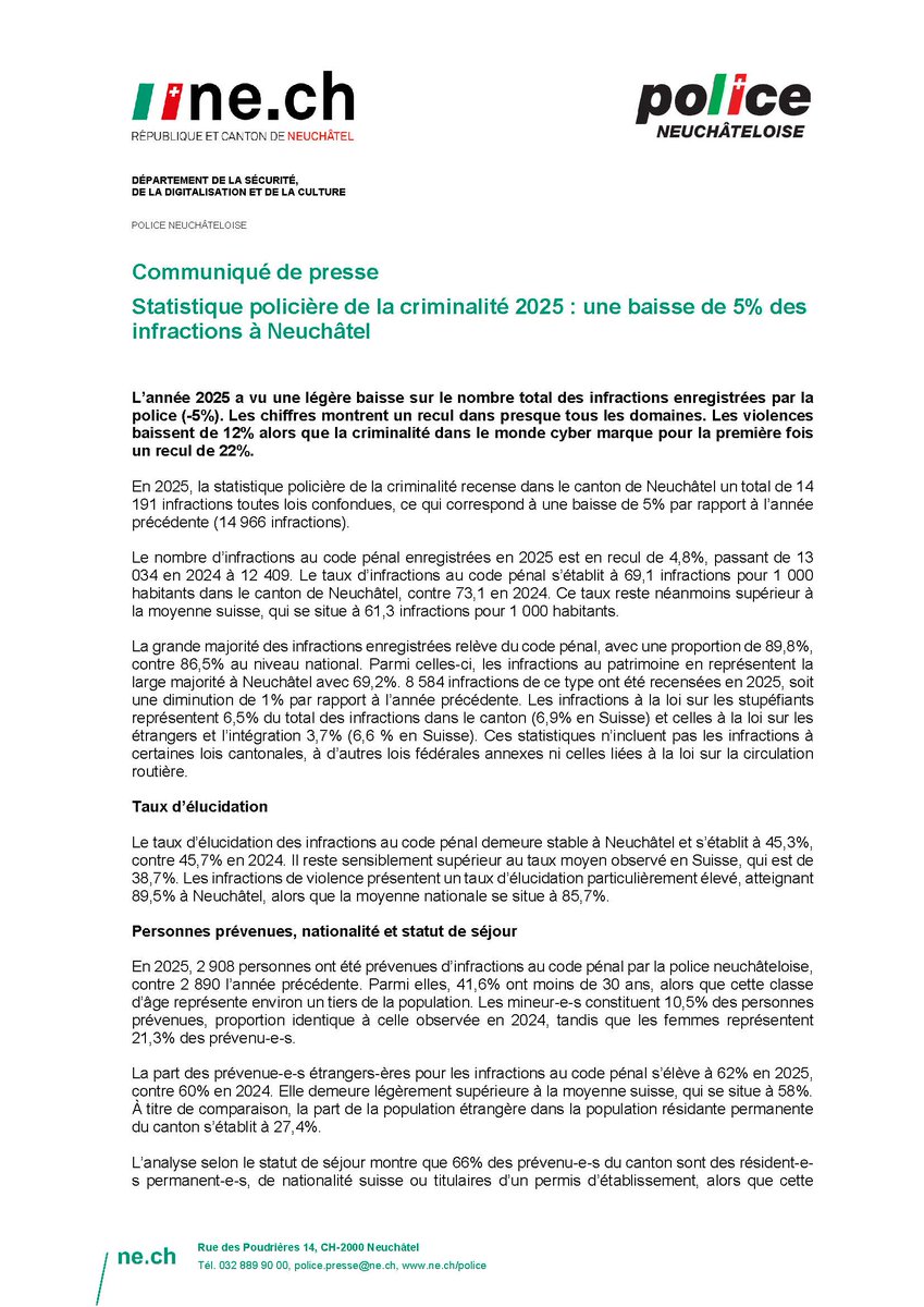 Police neuchâteloise tweet media