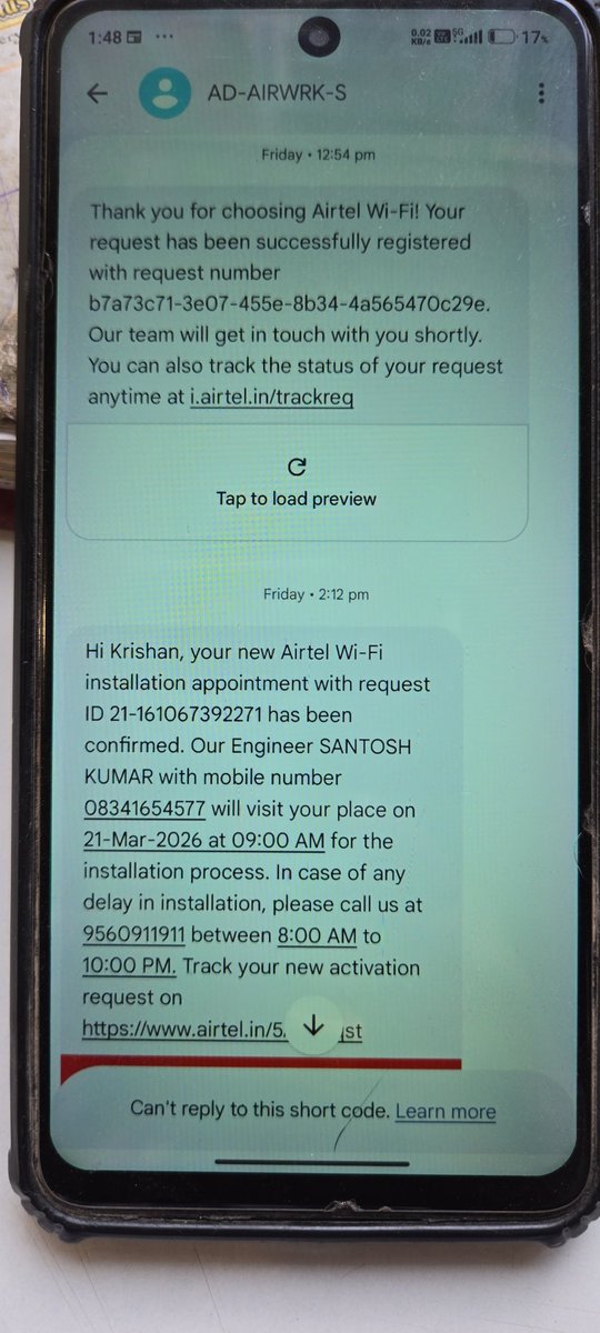scruhil's tweet photo. @Airtel_Presence Friday Msg https://t.co/eK3pr48sxy