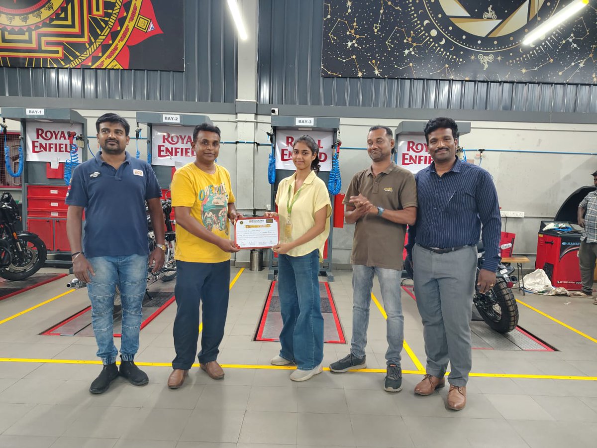 AutodeptHits's tweet photo. HITS – Royal Enfield Training Hub

3-day motorcycle workshop (Mar 16–18, 2026) at HITS delivered hands-on learning in systems &amp; maintenance.

Kudos to faculty, trainers &amp; students!

#HITSChennai #RoyalEnfieldTraining #SkillDevelopment https://t.co/FvroGVyVbR
