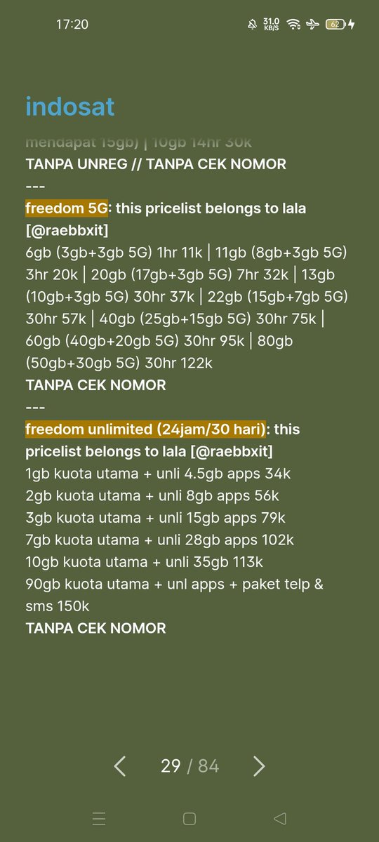 lala : order hanya via wa/tele tweet media