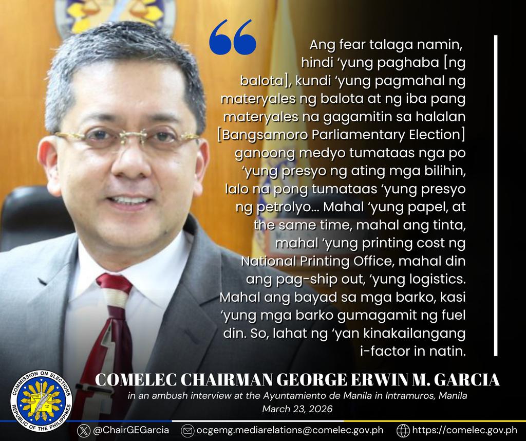 Chairman George Erwin M. Garcia tweet media