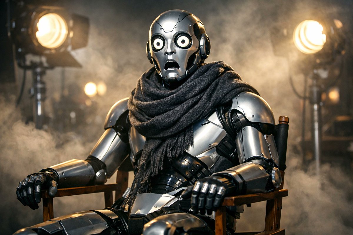 dstrausser83's tweet image. Met an AI actor today who claimed 'buffering' is actually just a form of digital Method Acting. He calls it 'Internal Processing of the Subconscious Code.' I call it a bad Wi-Fi connection. We are living in the weirdest timeline. 🤖🎭 #AITech #MethodActing #FutureOfFilm