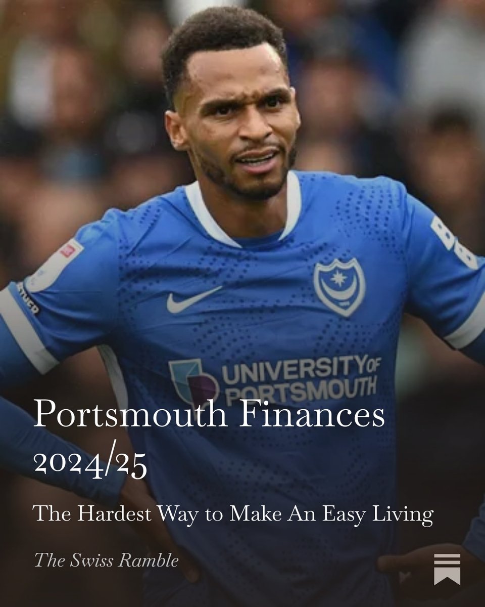 SwissRamble's tweet photo. Review of Portsmouth's financial results for 2024/25, when they finished 16th in their first season back in the Championship since 2011/12 , following promotion from League One #Pompey https://t.co/Fxj7YLNRNJ
