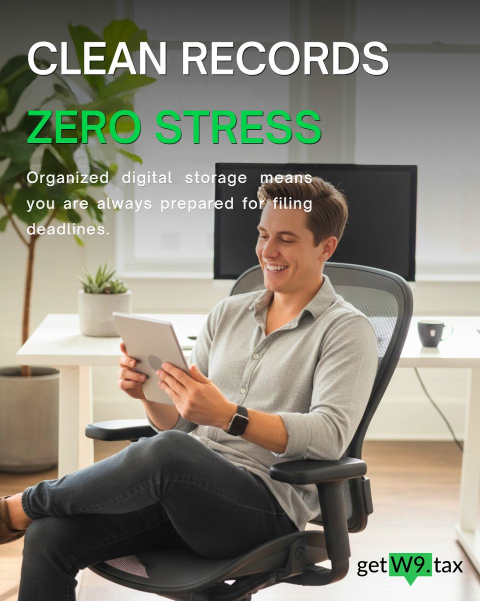 getW9_'s tweet image. Clean records = Zero stress. 📁✅
Stop chasing missing paperwork when deadlines approach. Organized digital storage keeps you prepared for any filing requirement.
Start organizing today: getW9.tax
#TaxDeadline #Efficiency #BusinessHacks #Accounting #GetW9