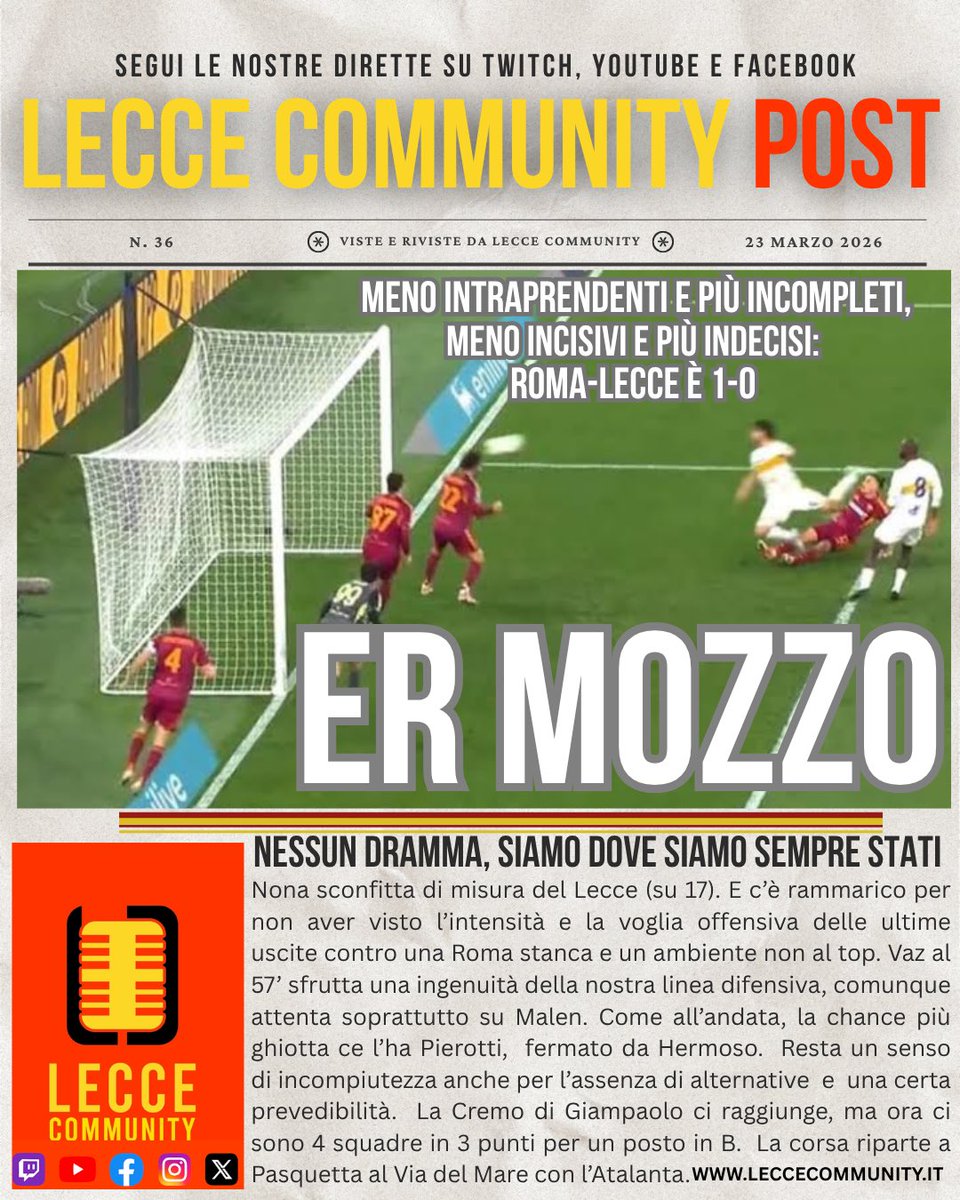 Lecce Community X tweet media
